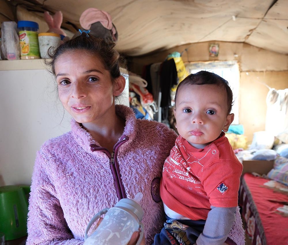 Biljana and her youngest son from Bulgaria